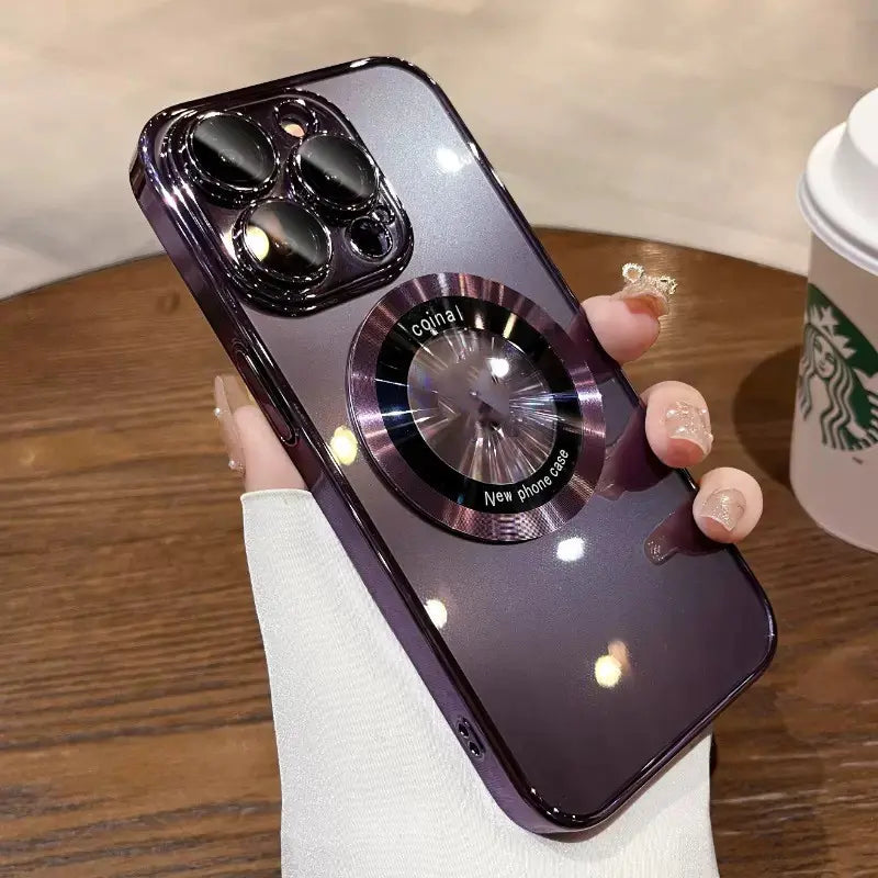 Electroplated PC Magnetic Magnifier Phone Case