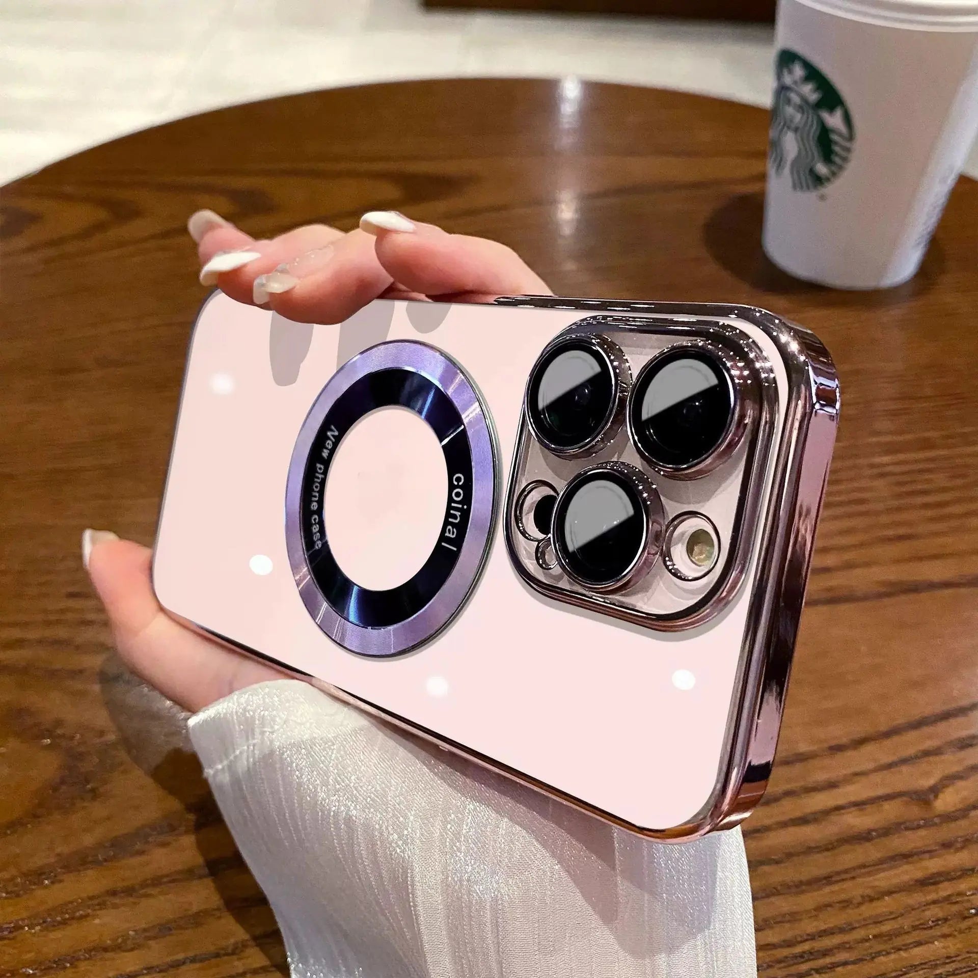 Electroplated PC Magnetic Magnifier Phone Case