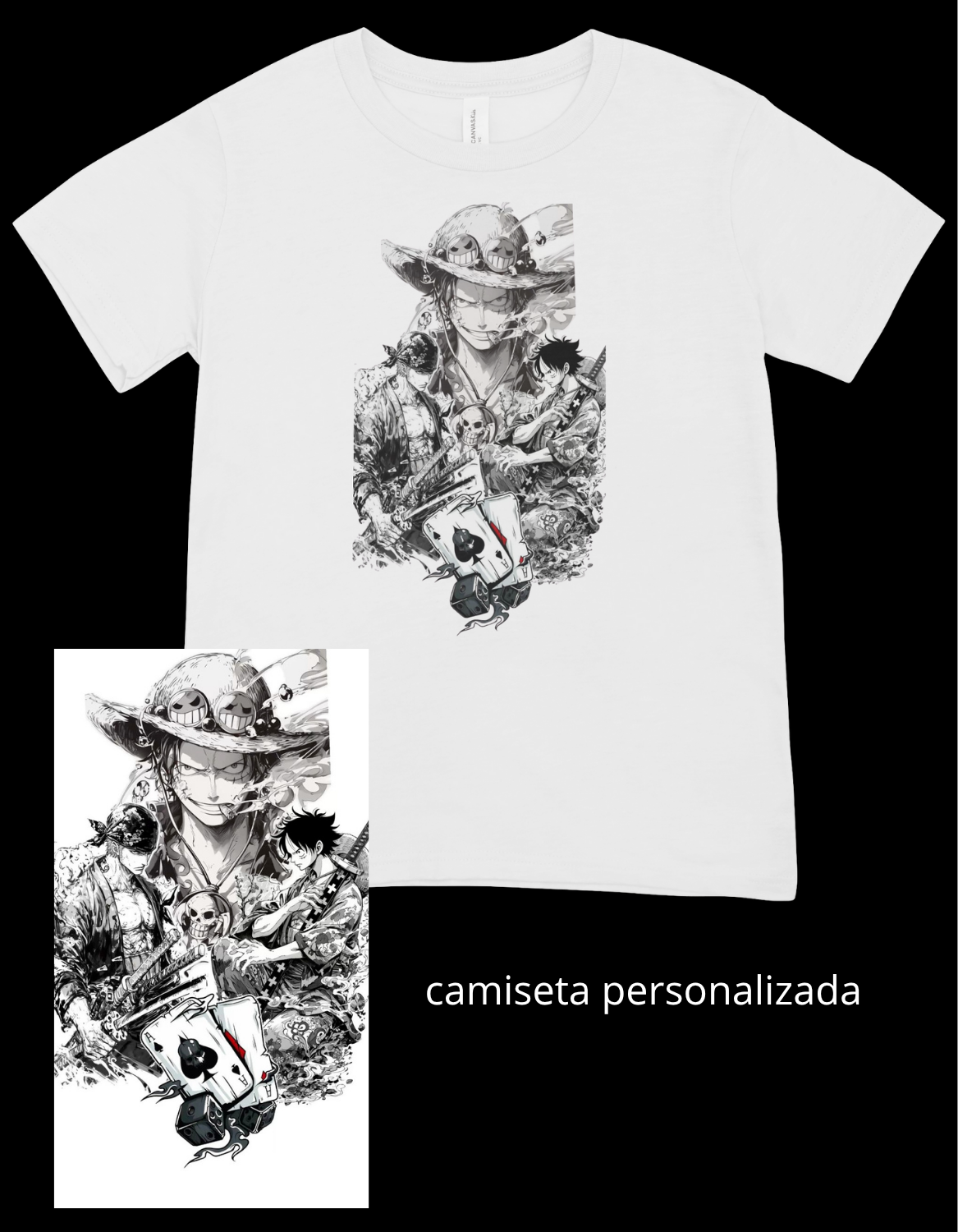 camiseta manga corta ANIME